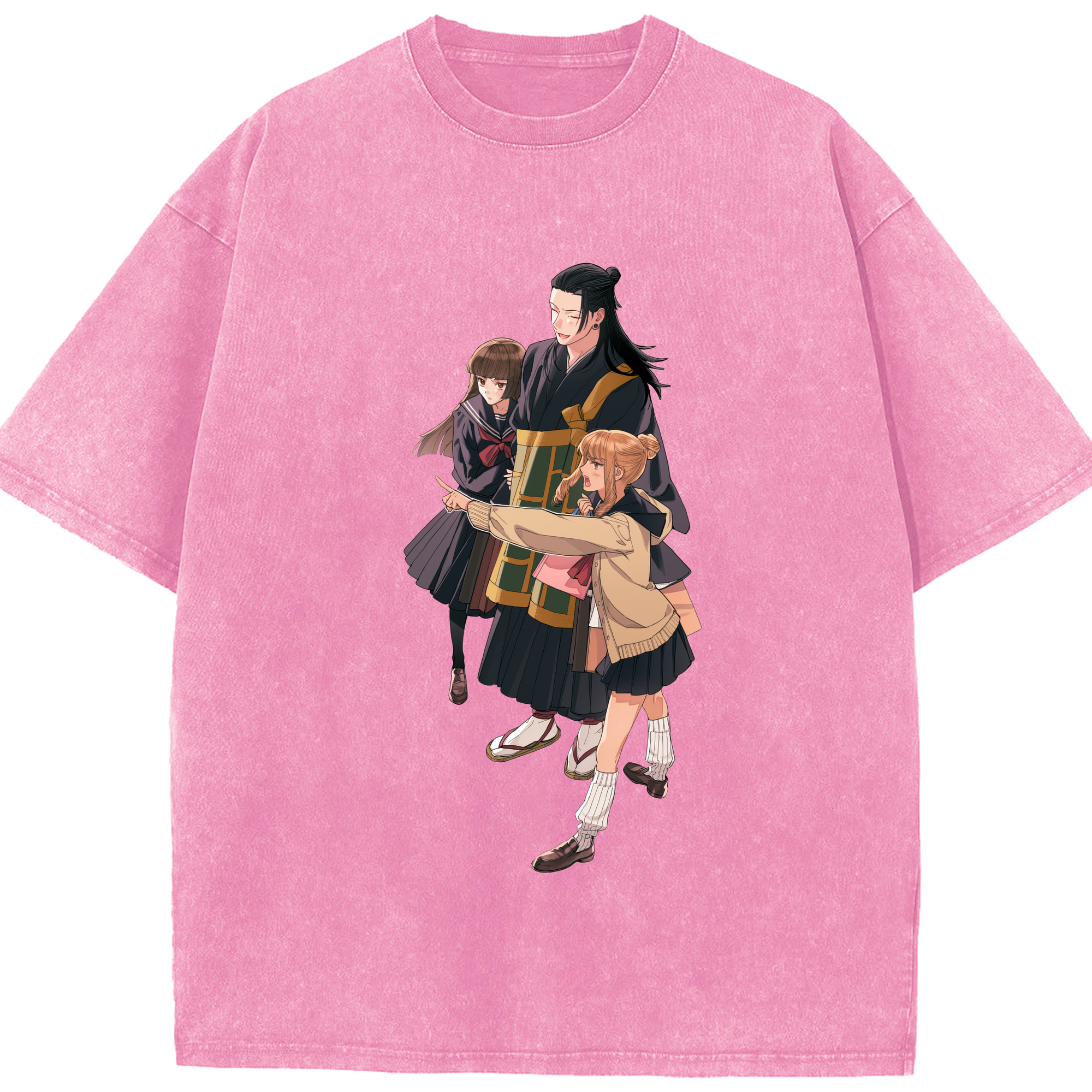 （画像用） 呪術廻戦 Jujutsu Kaisen 綿100% ヴィンテージ風 半袖Tシャツ（フロントプリント）